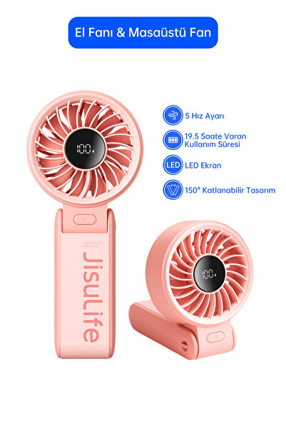 JISULIFE Handheld Fan Life 7 El Fanı & Masaüstü Fan 5000 mah