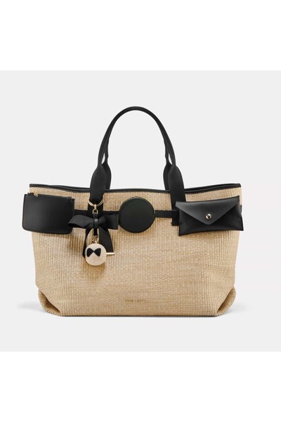 Black Ribbon Vera Maxi Tote Bag