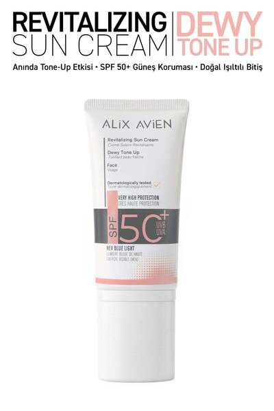 Alix Avien Aydınlık Görünüm Yüksek UVA/UVB Korumalı SPF50+ Güneş Kremi - Revi...