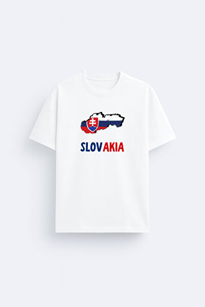 AYDESİGN Μπλουζάκι με στάμπα Slovakia, μαύρο, με λαιμόκοψη ποδηλάτου