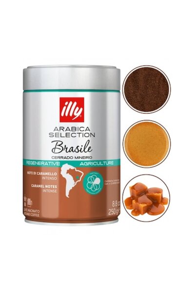 illy Cafea Arabica Selection Brazil Cerrado Mineiro, note de caramel, 250g