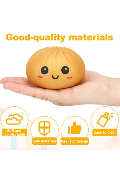 Universul Jucăriilor Jucărie Squishy Anti-Stres Bao, Moale și Elastică, Soft Touch, cu Cutie Depozitare, Jucărie Senzorială Kawaii, 9 x 9 cm