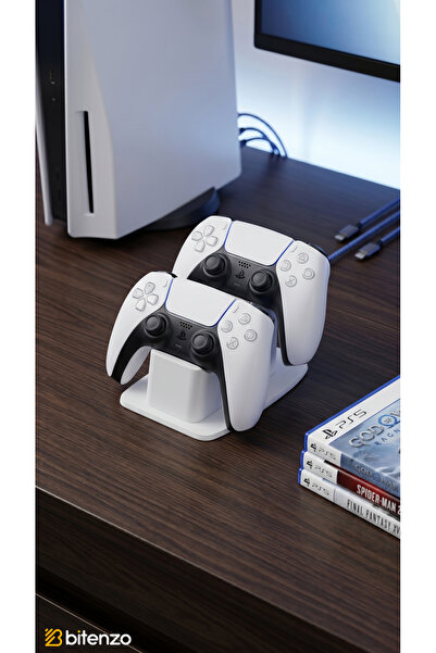 Bitenzo3D Duo-Sync Çiftli Gamepad Standı - 2'li Oyun Konsolu Kol Tutucu ve Ma...