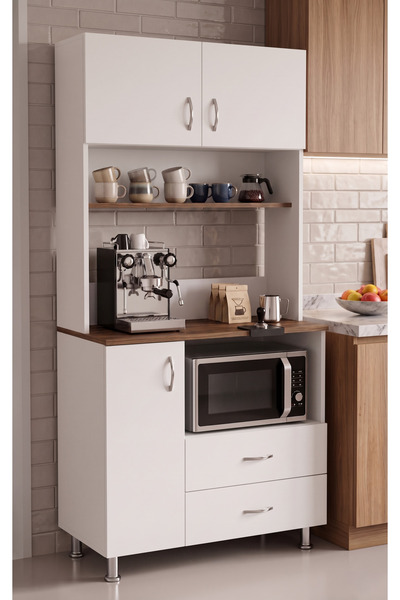 byzellahome Kahve Köşesi %100 MDF - Beyaz