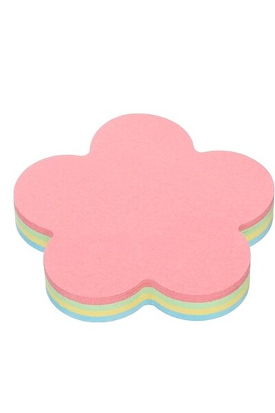 Limmy Flower Shaped Posit Adhesive Note Paper Pos It (70X70 m)- 5 Colors