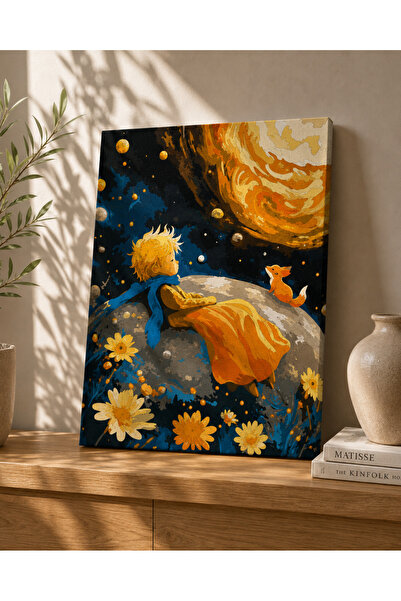 LUNA DİZAYN Sayılarla Boyama 40x50 Cm Tuval Seti Fırça Boya Dahil Çıtaya Geri...