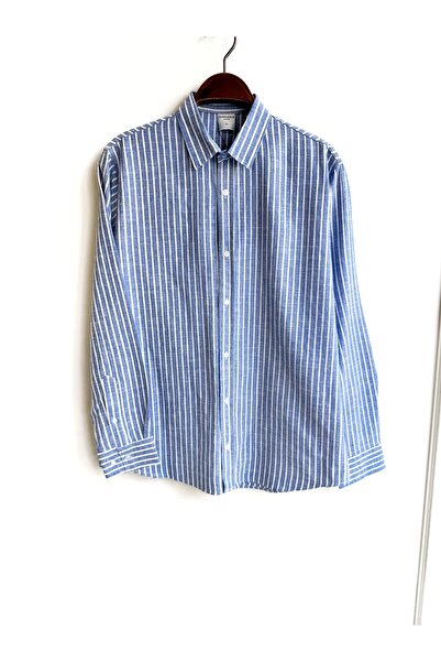 duo fideles Men's Regular Fit Striped Cotton Shirt