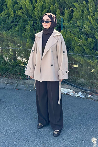Ovn. Short Lined Classic Belted Trench Coat - Beige