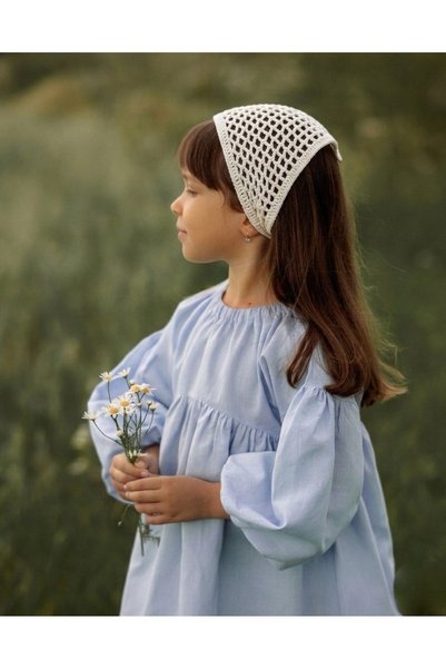 daisydolly باندانا منسوجة بالكروشيه على الطراز البوهيمي (مناسبة للأطفال والكبار)