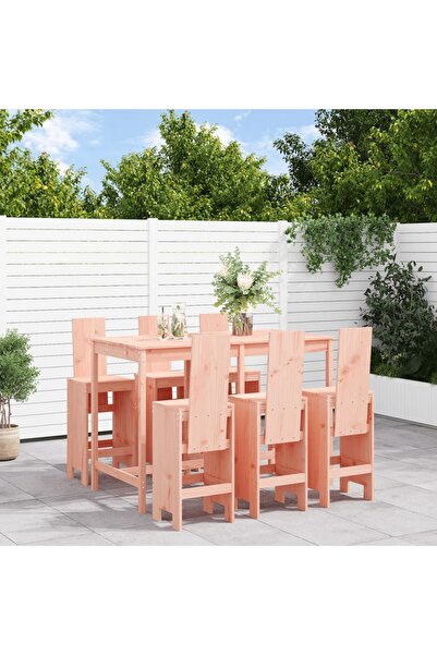 vidaxl Set bar de gradina, 7 piese, lemn masiv douglas