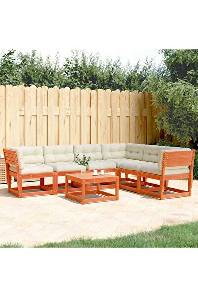 vidaxl Set mobilier de gradina cu perne, 6 piese, lemn masiv de pin