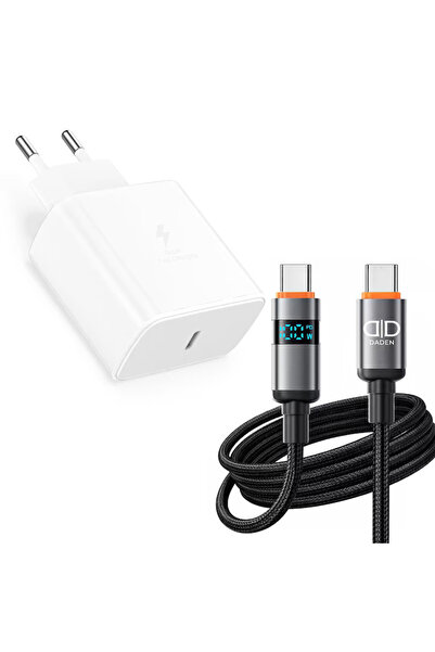 DD Daden Incarcator Fast Charge 45W Type-C, Cablu Type-C inclus, Afisaj Led, ...