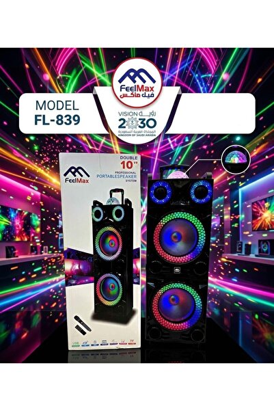 FEELMaX FL-839 DOUBLE 10" PROFESSIONAL PORTABLE SPEAKER SYSTEM