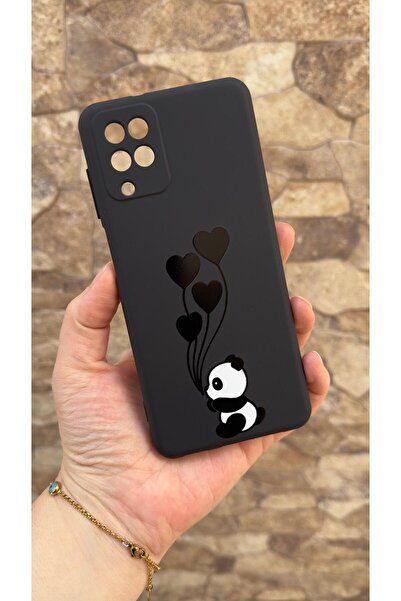 Vip Case Samsung Galaxy A22 Uyumlu Kalpli Panda Desenli Silikon Darbe Emici K...