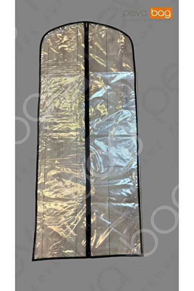 Pevabag Şeffaf Siyah Biyeli Elbise Kılıfı (Gamboç) 62x135 cm – 5 Adet