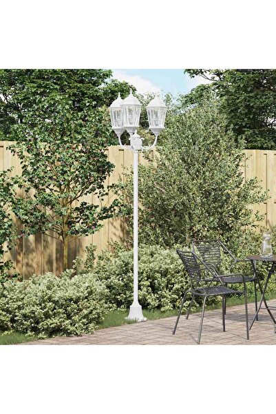 vidaxl Garden light White 57 x 49 x 241 cm Aluminum and glass