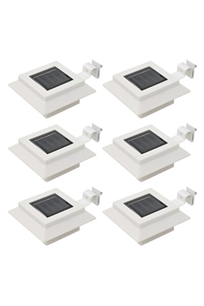 vidaxl Lampi solare de exterior cu LED, 6 buc, alb, 12 cm, patrat