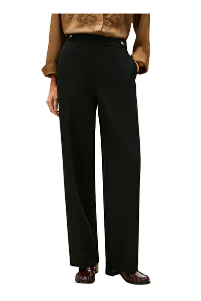 Tommy Hilfiger Γυναικείο Straight Παντελόνι Μαύρο WW0WW47799-BDS