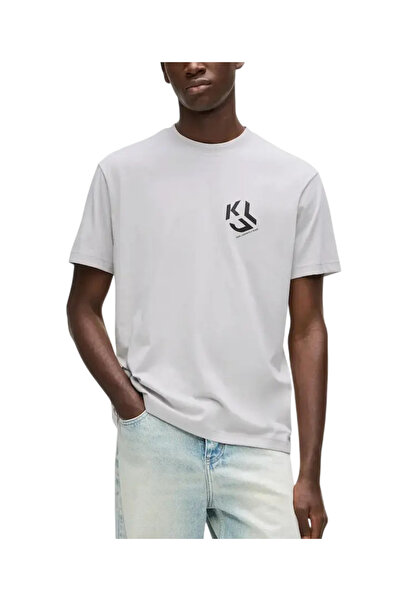 Karl Lagerfeld Ανδρικό Monogram T-shirt Γκρι Jeans A2M17072-1IB MICRO CHIP
