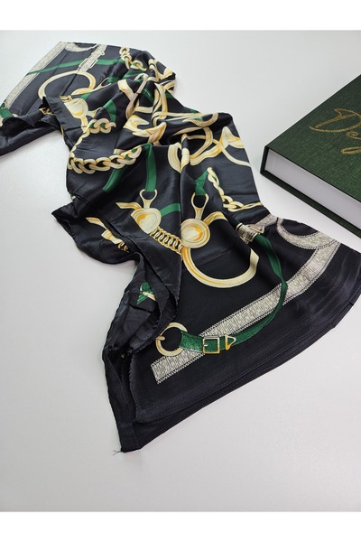 tomrisboutique Luxury Voile Silk Shawl Hijab Foulard Scarf Shawl Noble Chain ...