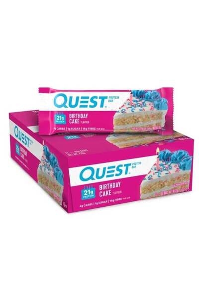 QUEST NUTRITION Quest Protein Bar Birthday Cake 60g – Pack of 12
