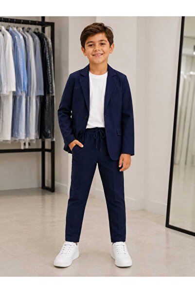 UmBaby Boys' Linen-Like Jacket & T-Shirt Sports Suit,Performance,Special Occa...