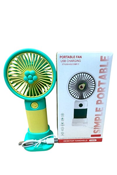 CAVAŞ sun hat USB Şarjlı Çilek Figürlü Mini El Fanı - 16x8 cm 3 Kademeli Sess...