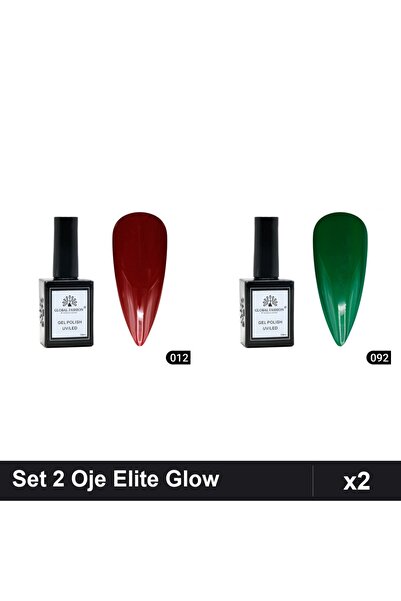 Makeup Set 2 Oje Semipermanente Global Fashion Elite Glow 15ml, Nuante 012 09...