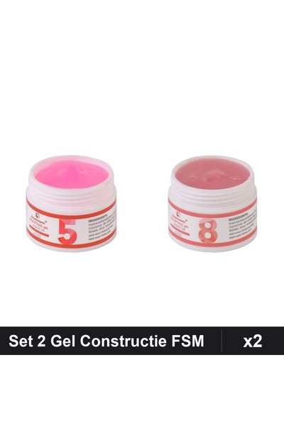 Makeup Set 2 Gel Constructie UV LED FSM 15g, Nuante 05 08, Unghii Gel