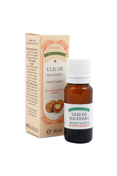Verre De Nature Cold pressed macadamia oil 10 ml, set of 3 pieces