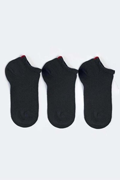 Katia&Bony Run 3-Pack Men's Basic Booties Socks Black/Black/Black