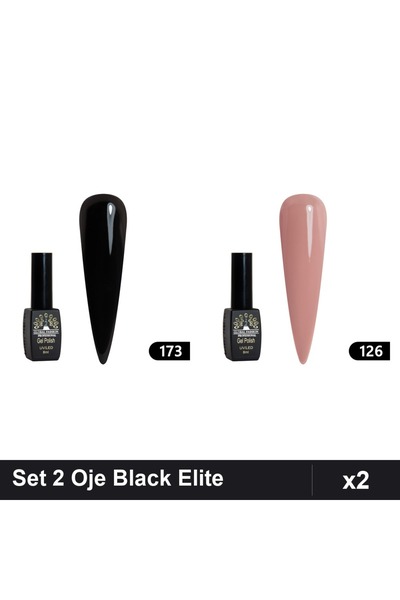 Makeup Set 2 Oje Semipermanente Black Elite Global Fashion 8ml, Nuante 173 126
