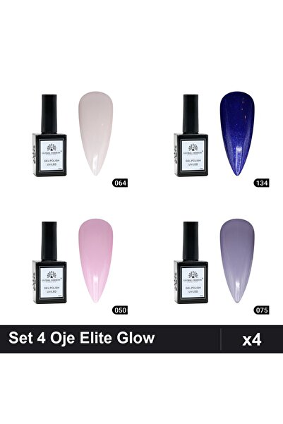 Makeup Set 4 Oje Semipermanente Global Fashion Elite Glow 15ml, Nuante 064 13...