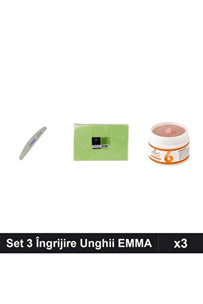 Makeup Set 3 Îngrijire Unghii EMMA, Pilă 120/150, Gel Constructie UV LED 15g,...