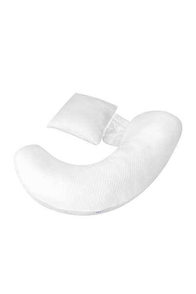 Moon Organic Multi Position Pregnancy Pillow - White