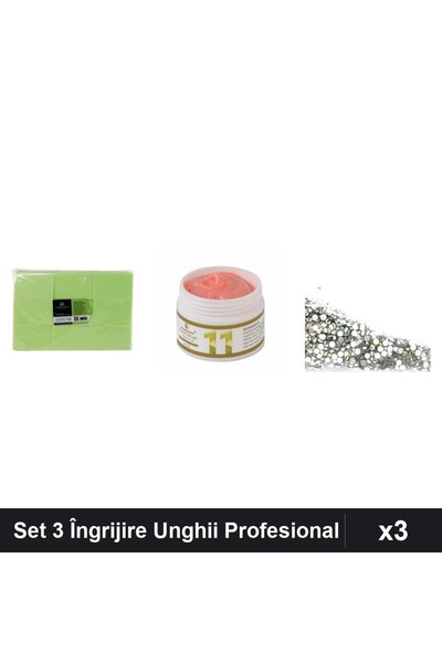 Makeup Set 3 Îngrijire Unghii: Șervete 900buc, Gel UV LED 15g, Cristale Stras...