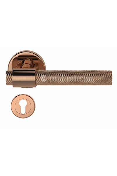 Condi Collection مقبض باب من الفولاذ المقاوم للصدأ PVD برونزي ييل موديل 2011