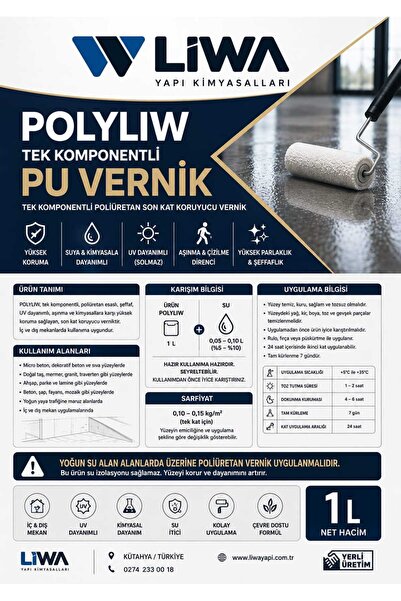 liwa yapı kimyasalları POLYLİW PU VERNİK