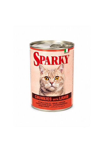 SPARKY Chunkies with Lamb Wet Cat Food - 415g Canned Meal for Adult Cats, No ...