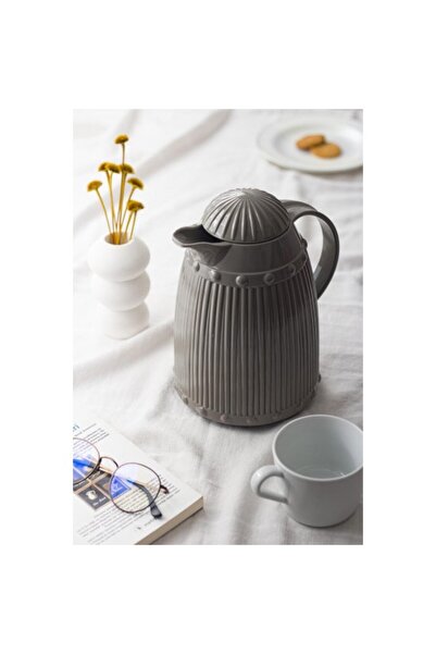 OSKA GLOBAL 1 LT Thermal Insulated Tea and Cold Water Thermos Gray (Keeps war...