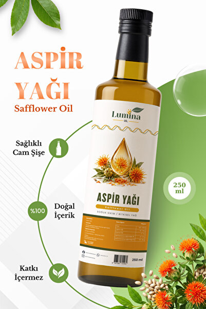 LUMİNAOİL Aspir Yağı 250 ML %100 Soğuk Sıkım Saf ve Katkısız