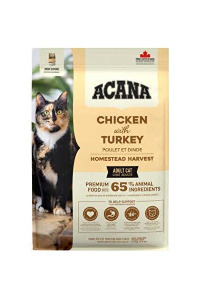 Acana Homestead Harvest Tavuk ve Hindi Etli Yetişkin Kedi Maması 4,5kg -TY559...