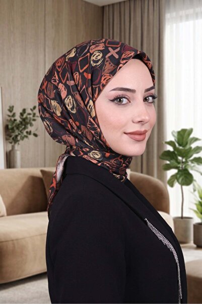 Big ModaEbrar وشاح ناعم منقوش - 004