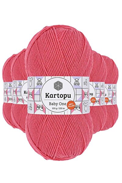 atastore2017 5 Pieces Baby One Non-Pilling Hand Knitting Yarn Wool Pink K254