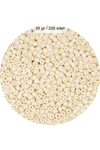 Generic Brand اللون الأبيض 4 مم حوالي 220 قطعة/20 جرامًا من الخرز الزجاجي بإب...
