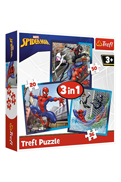 NO BRAND PUZZLE TREFL 3 ÎN 1 DISNEY MARVEL SPIDERMAN