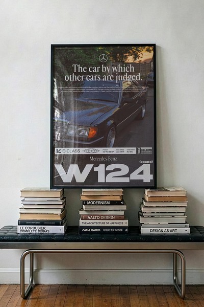 TabloRosa Siyah Çerçeveli Modern Dekoratif Poster Tablo – W124 | Araba Koleks...