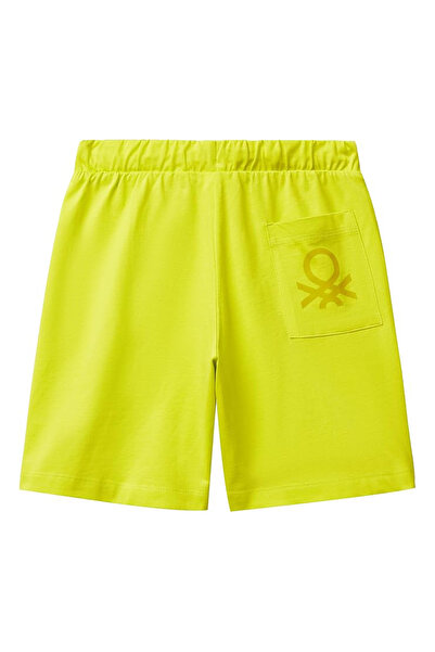 United Colors of Benetton Sarı Erkek Çocuk Regular Fit Baskılı Şort 3BL0C903L