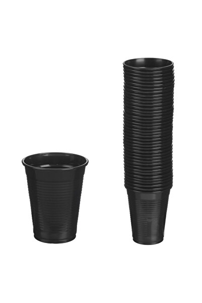 Zumzeria Set de 40 pahare de plastic negre 200ml
