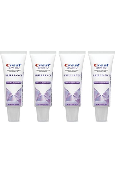 CREST 3D White Brilliance Toothpaste with Vibrant Peppermint Scent Travel Siz...